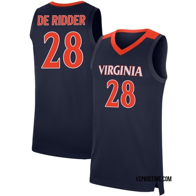 Men's Thijs De Ridder Virginia Cavaliers Replica Basketball Jersey - Navy