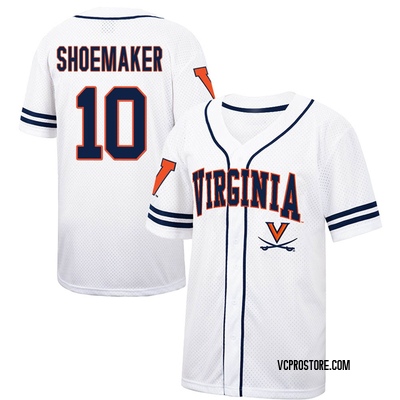 Nike Men's White, Navy Virginia Cavaliers Pinstripe Replica Full-Button Baseball  Jersey